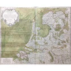 1753 Vaugondy, Pays-Bas, Hollande, Zelande, Gueldre, Netherlands, carte ancienne, antiquarian map.