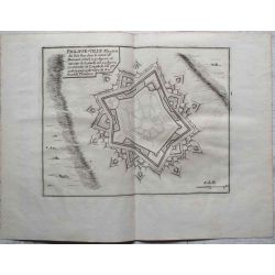 1695 carte geographique ancienne, antiquarian map, Philippe-ville-de-Fer