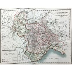1806, Mentelle, Chanlaire, Piémont et Savoye, Savoie, Italie, Italy, carte ancienne, antiquarian map.