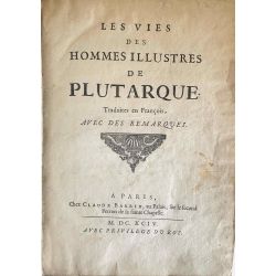 1694, Plutarque, Les vies des hommes illustres.