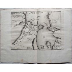 1694 carte geographique ancienne, antiquarian map, le PORT LOUIS-de-Fer
