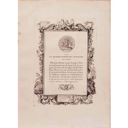 Numismatique, gravure authentique, Le retablissement des compagnies 1727