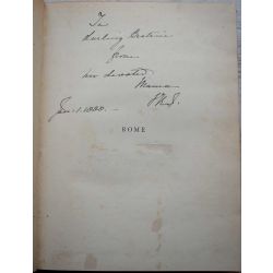 signature-queen-victoria-ex-libris-beatrice-daughter,, envoi de la reine a sa fille, in book about Rome