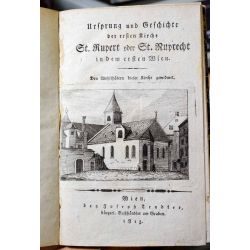  1813 GROPPENBERGER VON BERGENSTAMM, ALOIS, Wien, St. Rupert oder Ruprecht.3 livres en un , 3 bucher,  LA19.
