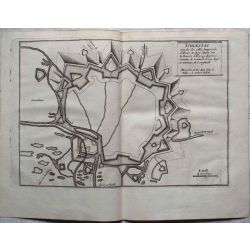 1695 carte geographique ancienne, antiquarian map, Schlestat-ville-imperiale-de-Fer