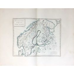 1806, Mentelle/Chanlaire, Suède ancienne, carte ancienne, ancient Sweden, antiquarian map.