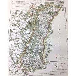 1806, Tardieu, Alsace et Suntgau, France, carte ancienne, antiquarian map.