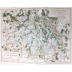 1806, Tardieu, Gouvernement Bourbonnais, Allier, France, carte ancienne, antiquarian map.