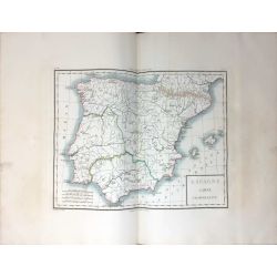1806, Tardieu, Espagne et Portugal / Spain, Péninsule Ibérique,  carte ancienne, antiquarian map.