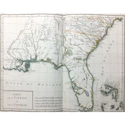 1806, Tardieu, Floride, Georgie, Bahamas, Amérique du Nord, Etats Unis, Florida, Georgia, North America, United States, carte ancienne, antiquarian map.