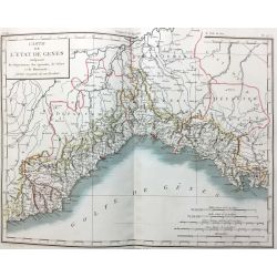 1806, Tardieu, Gênes, Apennins, Montenotte, Italie, Italy, carte ancienne, antiquarian map.