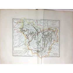 1806, Tardieu, Limousin, Corrèze, Haute Vienne, France, carte ancienne, antiquarian map.