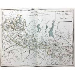 1806, Tardieu, Milan, Mantoue, Lombardie, Italie, Italy, carte ancienne, antiquarian map.