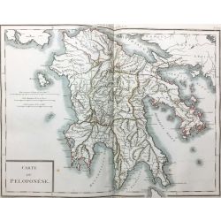 1806, Tardieu, Péloponèse, Grèce, Peloponnese, Greece, carte ancienne, antiquarian map.