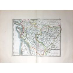 1806, Tardieu, Saintonge et Angoumois, Charente, France, carte ancienne, antiquarian map.
