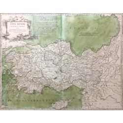 1756 Vaugondy, Asia Minor, Asie Mineure, Turquie, Chypre, Syrie, Turkey, Cyprus, Syria, carte ancienne, antiquarian map.