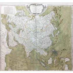 1775, Vaugondy, Asie, Russie, Chine, Tatarie, Japon, Asia, Russia, China, Tatarstan, Japan, carte ancienne, antiquarian map.