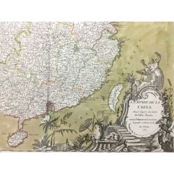 1751, Vaugondy, Empire de Chine, Corée, Formose, Taïwan, China, Korea, Formosa, Taiwan, carte ancienne, antiquarian map.