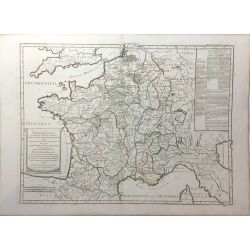 1740, Vaugondy, Franciae status, France historique, sous les rois de la première race, carte ancienne, antiquarian map.
