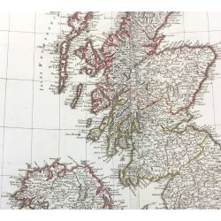 1804, Vaugondy, Kitchin, Isles Britanniques, Angleterre, Pays de Galles, Écosse, Irlande, Orcades, Shetland, British Isles, Orkney, Scotland, Ireland, carte ancienne, antiquarian map.