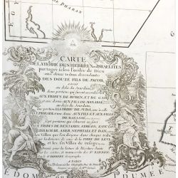 1745, Vaugondy, Sanson, Terre des Hébreux, Canaan, Terre Sainte, Palestine, Holy Land, carte ancienne, antiquarian map.