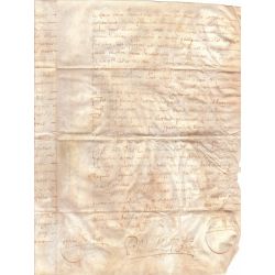 1683 ile d'olleron manuscrit vellum manuscript Contrat de mariage,l'eglise catholique, apostolique et romaine,Jacques Vesron oleron