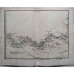 1691,Vue lieue et demie Parisienne, Carte ancienne, antiquarian Map, N. de Fer 